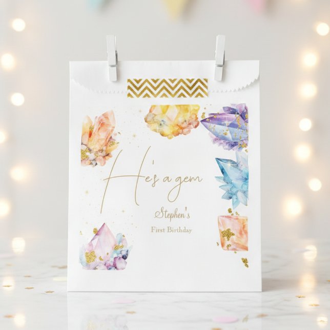 Bolsa De Papel Es la acuarela del niño de los cristales de cumple (Subido por el creador)