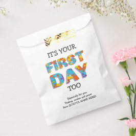 BOLSA DE PAPEL ES TU PRIMER DÍA TAMBIÉN ENSEÑANDO A TU PADRE