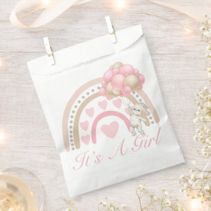 Bolsa De Papel Es un Baby Shower rosa arcoiris Chica