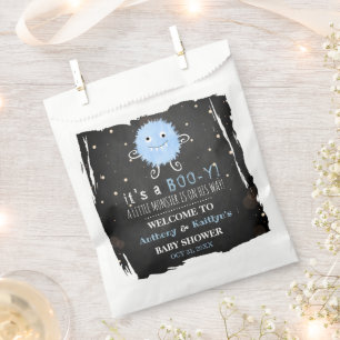 Bolsa De Papel ¡Es un Boo-y! Baby Shower de Little Monster Hallow