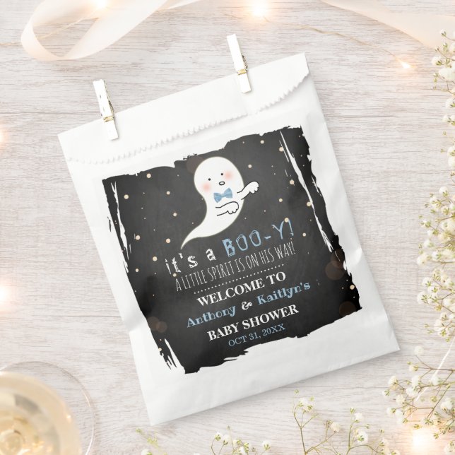 Bolsa De Papel ¡Es un Boo-y! Baby Shower de Little Spirit Hallowe (Cortado)