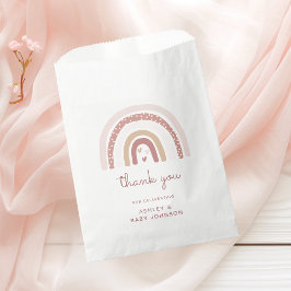 Bolsa De Papel Es un Chica Boho Rainbow Baby Shower Gracias