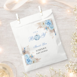 Bolsa De Papel Es un chico de la calabaza de Baby Shower Gracias