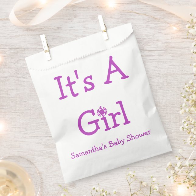 Bolsa De Papel Es un copo de nieve Chica (Cortado)