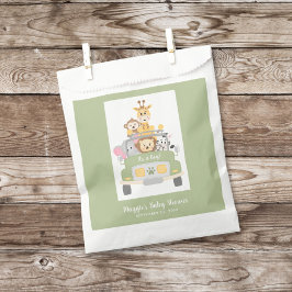 Bolsa De Papel Es un niño Safari Baby Shower Gracias