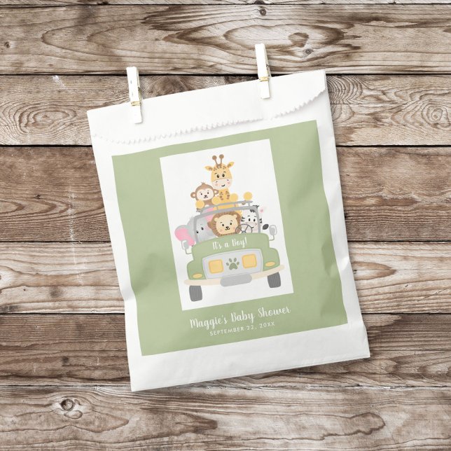 Bolsa De Papel Es un niño Safari Baby Shower Gracias (Subido por el creador)