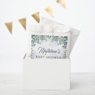 Bolsa De Papel Es un niño verde flores Baby Shower