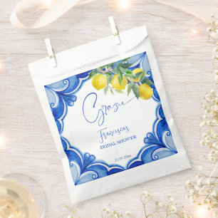 Bolsa De Papel Esa es una ducha italiana de novia con limón azul
