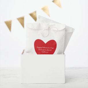 Bolsa De Papel Escaparate de El día de San Valentín de corazón ro
