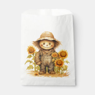 Bolsa De Papel Escarecrow con girasol