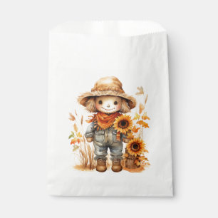 Bolsa De Papel Escarecrow con girasol