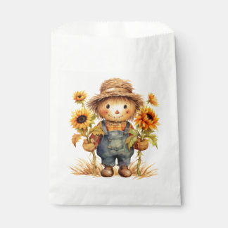 Bolsa De Papel Escarecrow con girasol