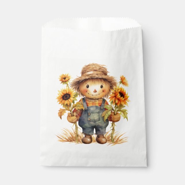 Bolsa De Papel Escarecrow con girasol (Anverso)