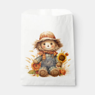 Bolsa De Papel Escarecrow con girasol