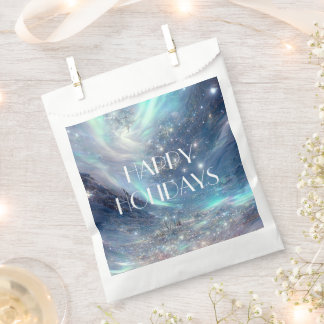 Bolsa De Papel Escena invernal de las luces del norte Felices Fie