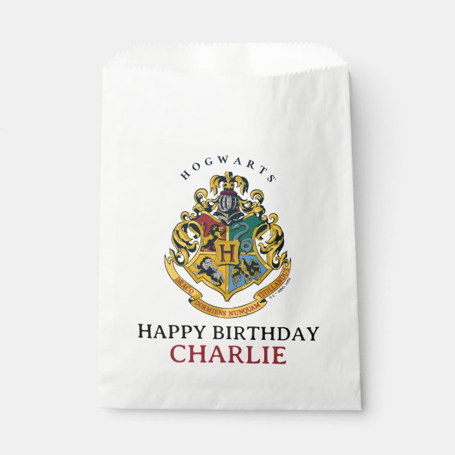 Bolsa De Papel Escudo de Hogwarts de Harry Potter Cumpleaños (Anverso)