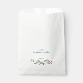 Bolsa De Papel Escudo floral rústico con monograma