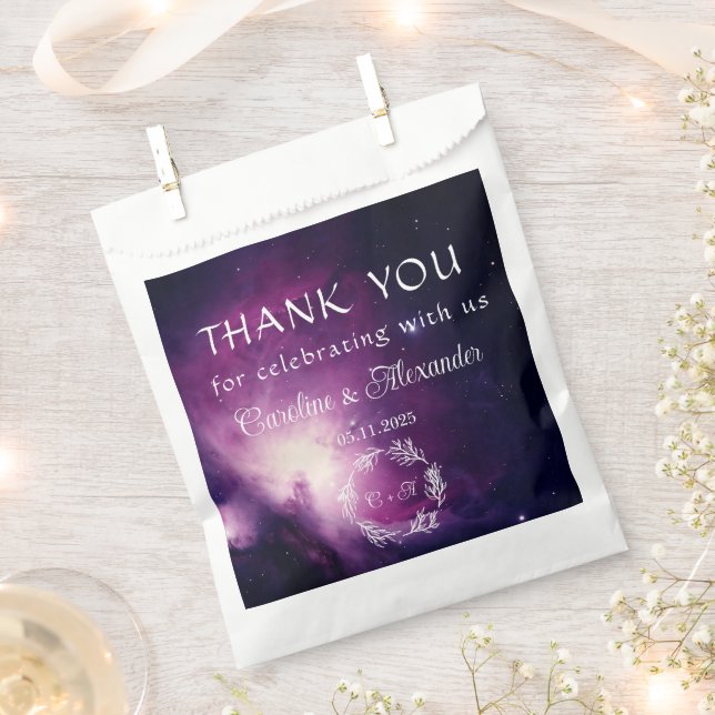 Bolsa De Papel Espacio Galaxy Boda Celestial Starry Night (Cortado)