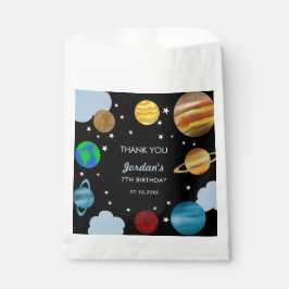 Bolsa De Papel Espacio Ultraterrestre Planetas de Cumpleaños Gala