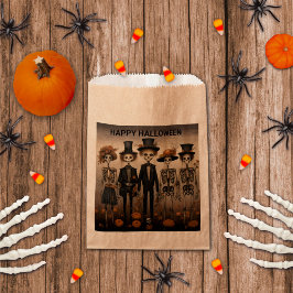 Bolsa De Papel Espectaculares esqueletos de Halloween Goody Treag