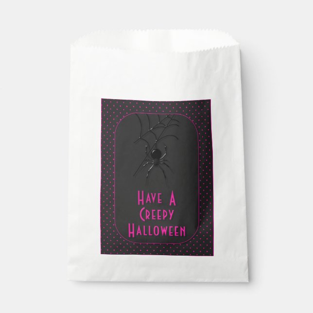Bolsa De Papel Espeluznante araña de Halloween (Anverso)