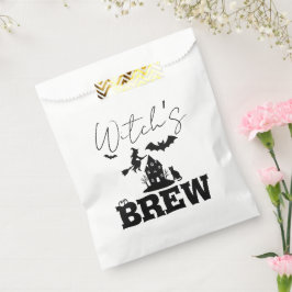 Bolsa De Papel Espeluznante casa embrujada y silueta de brujas |