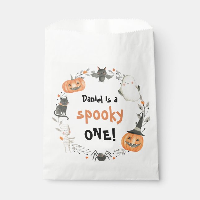Bolsa De Papel Espeluznante Fantasma De Halloween 1er Día Decorac (Anverso)