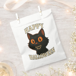 Bolsa De Papel Espeluznante fiesta de Halloween para gatos negros