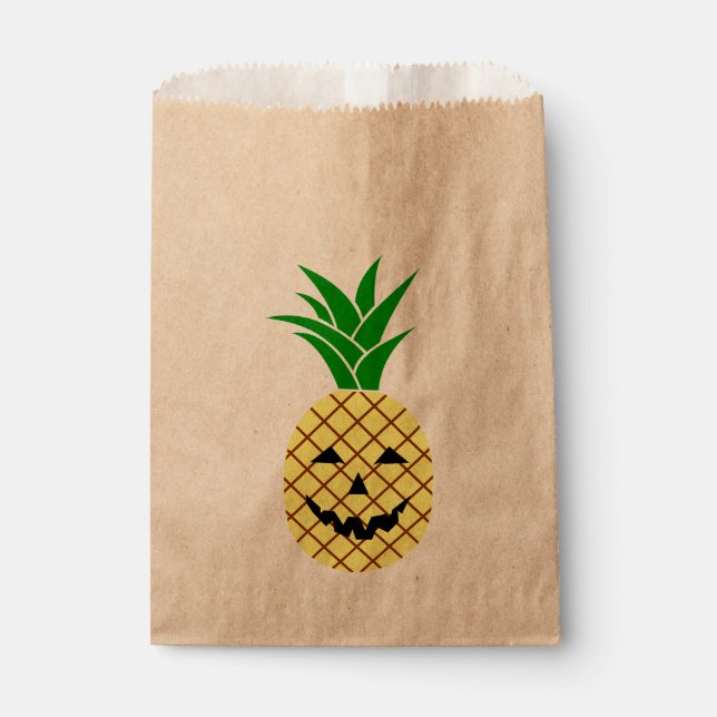 Bolsa De Papel espeluznante jack o'lantern pineapple (Anverso)
