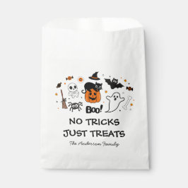 Bolsa De Papel Espeluznante Partido Halloween Negro Y Naranja