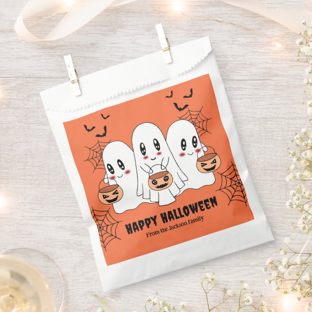 Bolsa De Papel Espeluznante Personalizado de Kawaii Fantasma Hall (Cortado)
