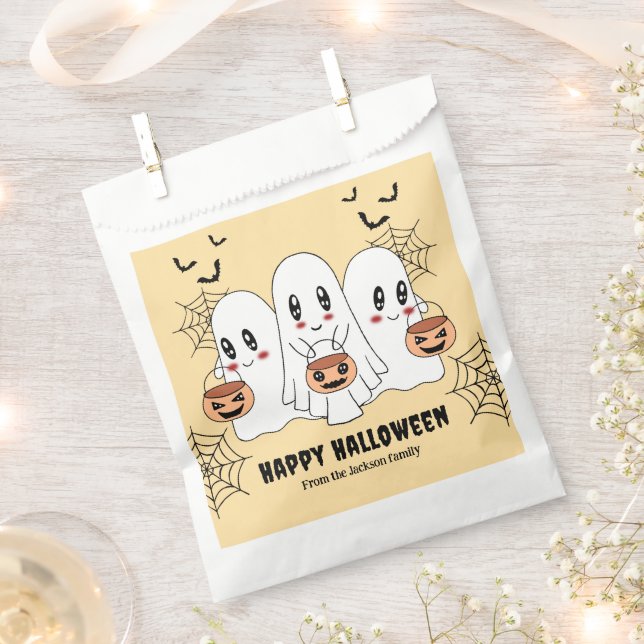 Bolsa De Papel Espeluznante Personalizado de Kawaii Fantasma Hall (Cortado)