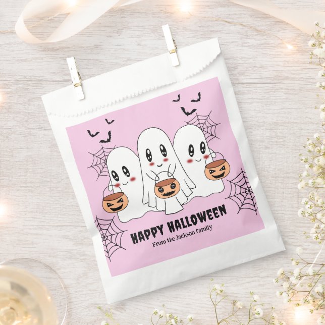 Bolsa De Papel Espeluznante Personalizado de Kawaii Fantasma Hall (Cortado)