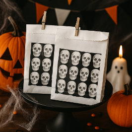 Bolsa De Papel Espinoso patrón blanco y negro|Feliz Halloween