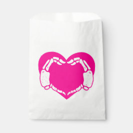 Bolsa De Papel esqueleto cardíaco manos gótica valentina rosa