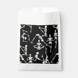 Bolsa De Papel esqueletos de yoga de halloween negros
