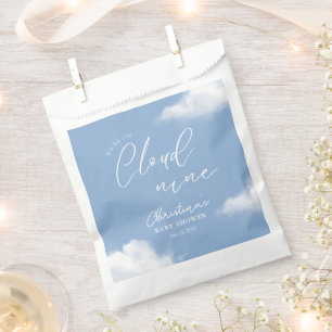 Bolsa De Papel Estamos en Cloud 9 Baby Shower Blue