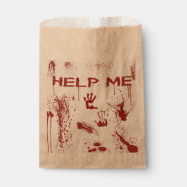 Bolsa De Papel Estampa de Mano Ensangrentada Halloween Salpicado