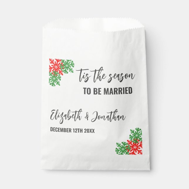 Bolsa De Papel Este Es El Boda De Los Navidades De Temporada (Anverso)