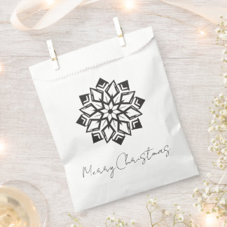 Bolsa De Papel Estilizada Nieve de Navidad Vintage Estilizada