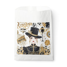 Estilo Moulin rouge, negro y dorado, Lujo rico