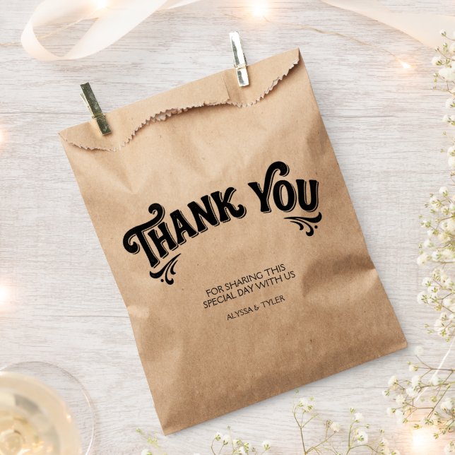 Bolsa De Papel Estilo retro negro y boda artesanal (Cortado)