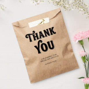 Bolsa De Papel Estilo retro negro y boda artesanal