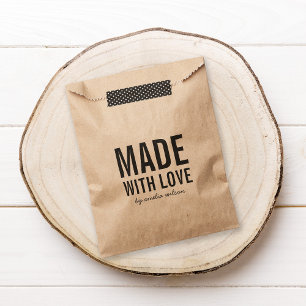 Bolsa De Papel Estilo Rústico Audaz Hecho con Amor