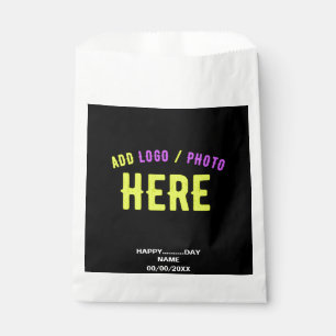 BOLSA DE PAPEL ESTILOSO MODERNO PERSONALIZABLE NEGRO MARCA VERIFI