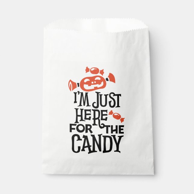 Bolsa De Papel Estoy aquí por la Halloween de los Candy (Anverso)