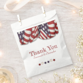 Bolsa De Papel Estrellas de Bunting Patriotic Red White Blue
