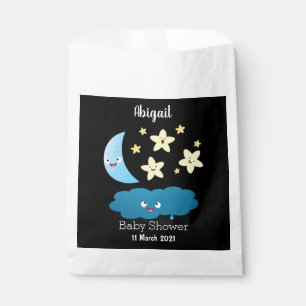 Bolsa De Papel Estrellas de canto, personalizado de luna y nube