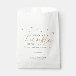 Bolsa De Papel Estrellas Doradas Lindas Brillan Brillan Favor de