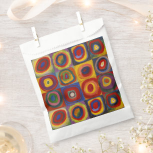 Bolsa De Papel Estudio de color de Kandinsky Cuadrados Coloridos
